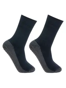 Bonjour Men Pack Of 2 Woolen Anti-Skid Indoor Above Ankle Socks