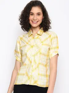 Latin Quarters Checked Shirt Style Top