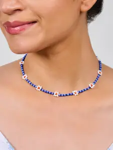AQUASTREET Blue & White Choker Necklace