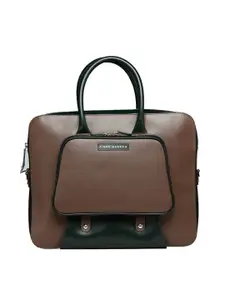 TIGER MARRON Leather Laptop Bag