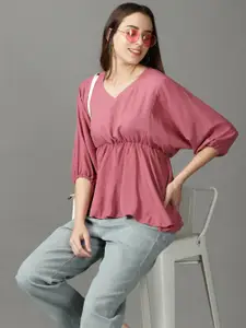 SHOWOFF Cinched Waist Top
