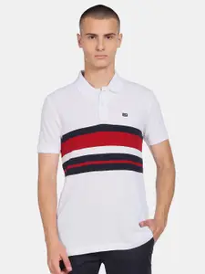Arrow Sport Men Striped Cotton Polo Collar T-shirt