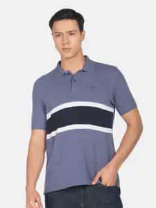 Arrow Sport Men Cotton Striped Polo Collar T-shirt