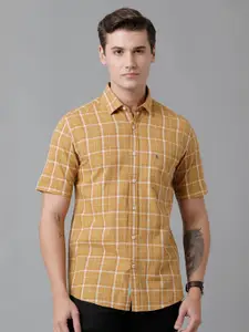 CAVALLO by Linen Club Men Tartan Checks Casual Shirt