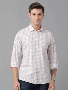 CAVALLO by Linen Club Men Micro Checks Checked Casual Shirt