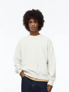 H&M Men Oversized Fit Velour Sweatshirt