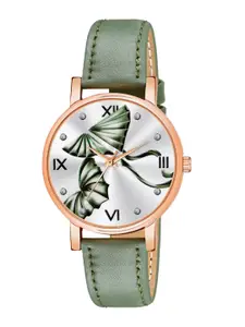 CERO Women Brass Printed Dial & Straps Sapphire Crystal Analogue Watch AB62