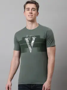 VENITIAN Men Printed Cotton Slim Fit T-shirt
