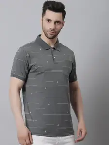 VENITIAN Men Printed Polo Collar Slim Fit T-shirt