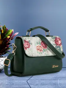 Exotic Floral Printed PU Structured Satchel