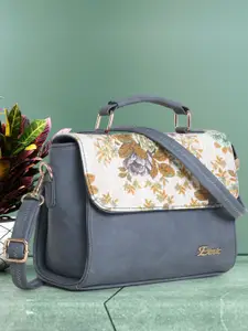 Exotic Floral Printed Structured Satchel