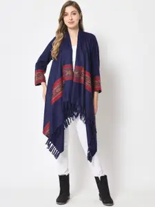 Zamour Women Tasselled Longline Bohemian Acrylic Shrug