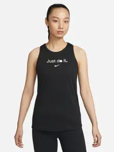Nike Typography Printed Round Neck Sleeveless Yoga Tank Top