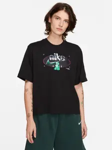 Nike Graphic Printed Pure Cotton Boxy Training Top