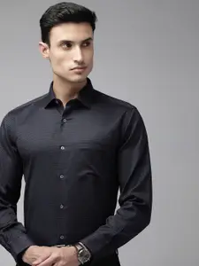 Van Heusen Pure Cotton Self Design Textured Custom Formal Shirt