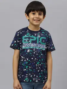 Beverly Hills Polo Club Boys Printed Round Neck Cotton T-shirt