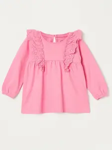 Juniors by Lifestyle Girls Ruffled A-Line Cotton Top