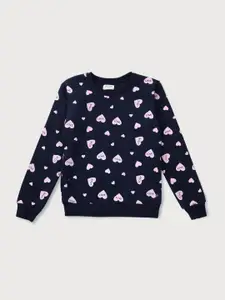 Gini and Jony Girls Printed Cotton Sweatshirt