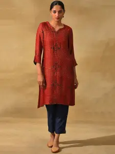W The Folksong Collection - Ethnic Motifs Printed Kurta