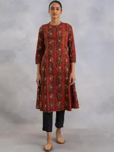W The Folksong Collection Women Ethnic Motifs Printed Pure Cotton Kurta