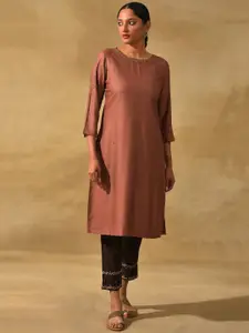 W The Folksong Collection Women Embroidered Thread Work Kurta