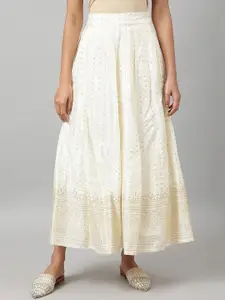 W Women Ethnic Printed Flared Skirt