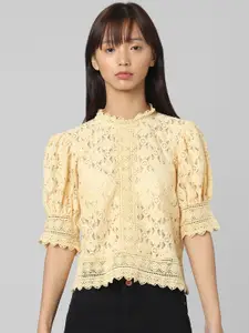 ONLY Self Design Lace Top