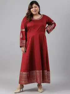 W Plus Size Ethnic Maxi Ethnic Dress