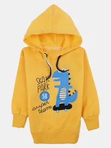 V-Mart Boys Typography Printed Hooded Sweatshirt