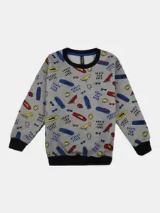 V-Mart Boys Printed Wool Sweatshirt