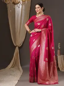 Anouk Woven Design Zari Silk Blend Banarasi Saree