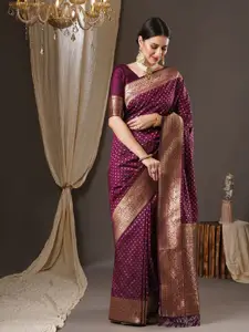 Anouk Woven Design Zari Silk Blend Banarasi Saree