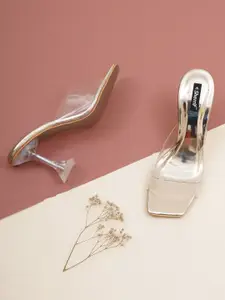 Sherrif Shoes Open Toe Block Heels