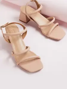 CODE by Lifestyle Solid Open Toe Block Heels