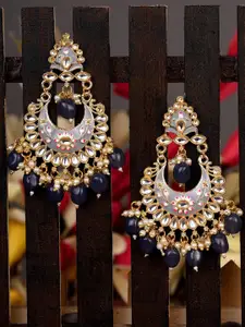 Saraf RS Jewellery Gold-Plated Chandbalis Earrings