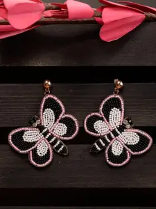 Saraf RS Jewellery Gold Plated Contemporary Drop Earrings