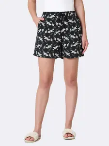 Van Heusen Women Allover Print Functional Pocket Superior Drape Lounge Shorts