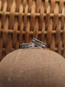 Arte Jewels Set Of 2 925 Silver Adjustable Toe Rings