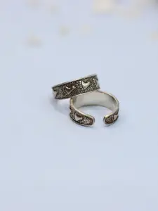 Arte Jewels Women 925 Silver Adjustable Toe Rings Pair