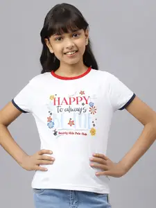 Beverly Hills Polo Club Girls Typography Printed T-shirt