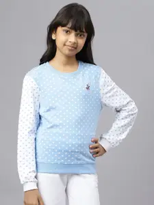 Beverly Hills Polo Club Girls Polka Dots Printed T-shirt