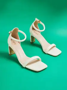 Ginger by Lifestyle Ankle Loop Square Toe Heels