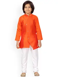 Aarika Boys Angrakha Pure Cotton Kurta with Pyjamas