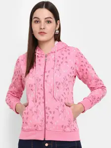 V-Mart Women Printed Hooded Neck Sweatshirt
