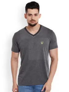 MACK JONNEY MACK Men Grey Solid T-shirt