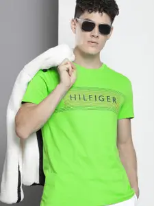 Tommy Hilfiger Men Pure Cotton Brand Logo Printed T-shirt