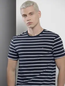 Tommy Hilfiger Men Striped Pure Cotton Slim Fit T-shirt