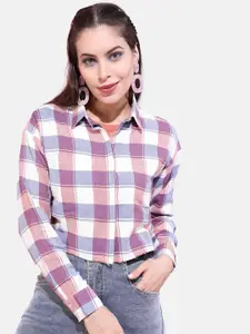 Freehand by The Indian Garage Co Women Cotton Checked Casual Shirt