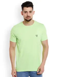 MACK JONNEY MACK Men Green Solid T-shirt