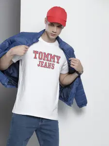 Tommy Hilfiger Men Pure Cotton Brand Logo Printed T-shirt